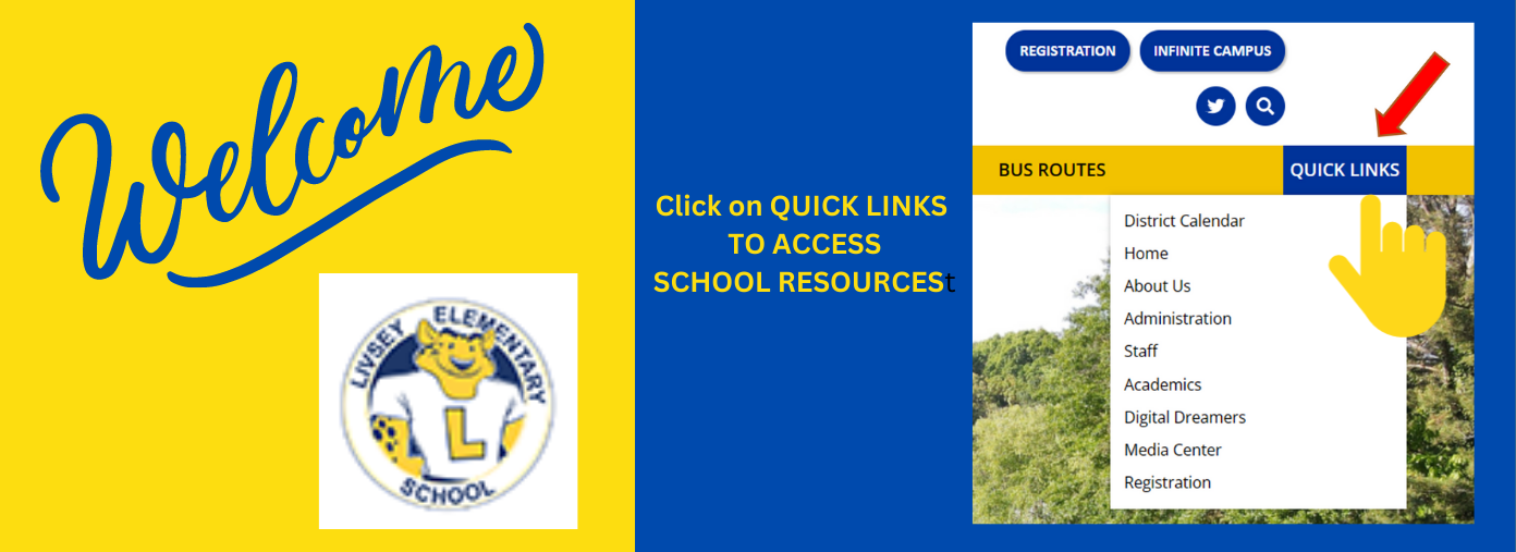 Click on Quick Links to Access School Resources